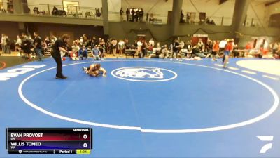 100 lbs Semifinal - Evan Provost, OR vs Willis Tomeo, WA