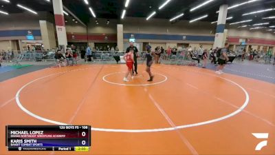 108 lbs Quarterfinal - Michael Lopez, Ohana Northeast Wrestling Academy vs Karis Smith, Bandit Combat Sports