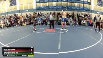 285 lbs Placement (16 Team) - Jon Williams, Mishawaka vs Zackery Leighty, East Noble