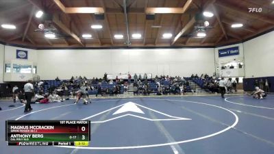 157 lbs 1st Place Match - Magnus McCrackin, Simon Fraser (B.C.) vs Anthony Berg, Cal Poly SLO