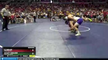 2A-195 lbs Semifinal - Wyatt Voelker, West Delaware vs CJ Hisler, Webster City