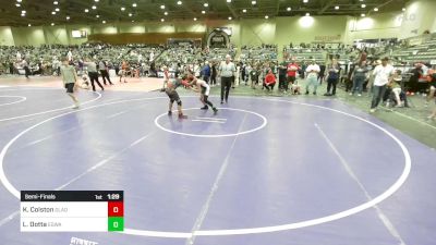 122 lbs Semifinal - Kameron Colston, Gladiator Wrestling vs Logan Dotta, Egwa