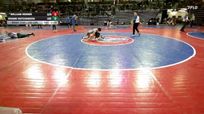 130 lbs Quarterfinal - William Reiner, Alpha Wrestling Club vs Evans Hutchinson, Lovett Wrestling Club