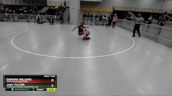 127 lbs 5th Place Match - Zoey Pulver, Takedown Express Wrestling Club vs Damiyah Williams, Female Elite Wrestling