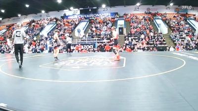 120 lbs Semifinals (8 Team) - Mason Saylor, Lowell vs Trever Davis, New Boston Huron