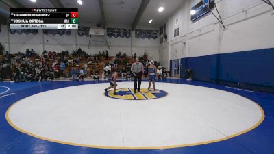 110 lbs Champ. Round 2 - Giovanni Martinez, Dos Palos vs Joshua Ortega, MacDonald