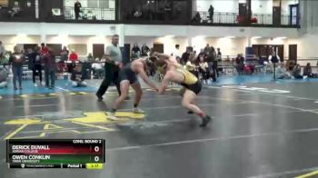 174 lbs Cons. Round 2 - Derick Duvall, Adrian College vs Owen Conklin, Trine University