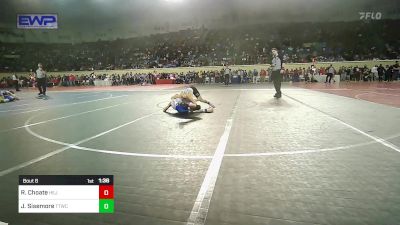 100 lbs Round Of 64 - Rogan Choate, Hennessey Eagles Jr High vs Jett Sisemore, Team Tulsa Wrestling Club