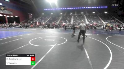 130 lbs Quarterfinal - Malachi Smethurst, Eastside United vs Thomas Theos, Athlos Wrestling