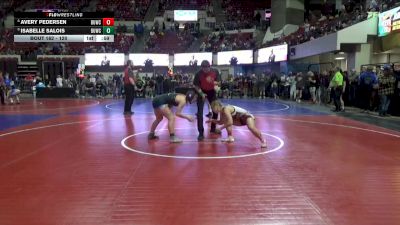 120 lbs 2nd Place Match - Avery Pedersen, Glasgow Wrestling Club vs Isabelle Salois, Cut Bank