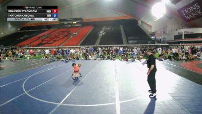 70 lbs Champ. Round 1 - Grayson Strombom, Oregon vs Thatcher Colonel, Idaho