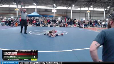 33-39 lbs Round 1 - Colter Cross, Hawk Wrestling Club vs Ryett Ferry, Blackfoot Wrestling Club