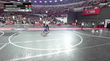 51 lbs Quarterfinal - Grayson Yang, CrassTrained: Weigh In Club vs Christopher Allen, Oconomowoc Wrestling Club