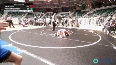 55 lbs Semifinal - Drew Price, Team Tulsa Wrestling Club vs Preslie Dickerson, Blue Devil Wrestling
