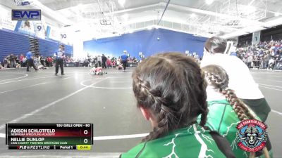 80 lbs Round 1 - Adison Schlotfeld, Nebraska Wrestling Academy vs Nellie Dunlop, Linn County Twisters Wrestling Club