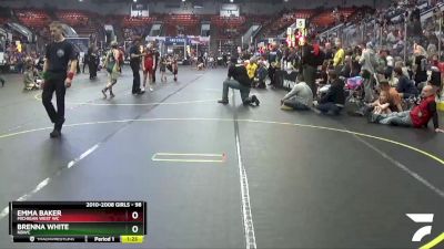 98 lbs Cons. Round 2 - Brenna White, NBWC vs Emma Baker, Michigan West WC