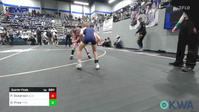 49 lbs Quarterfinal - Preslie Dickerson, Blue Devil Wrestling vs Drew Price, Team Tulsa Wrestling Club