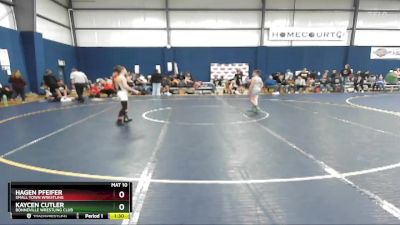 90 lbs Cons. Semi - Kaycen Cutler, Bonneville Wrestling Club vs Hagen Pfeifer, Small Town Wrestling