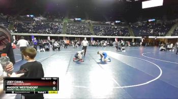 102 lbs Champ. Round 2 - Maddox Westendorf, Waverly Area Wrestling Club vs Joey Cahill, Moen Wrestling Academy