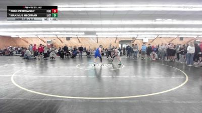 140 lbs Consi Of 8 #2 - Todd Petrowsky, Forestburg vs Maximus Heckman, East Bethany