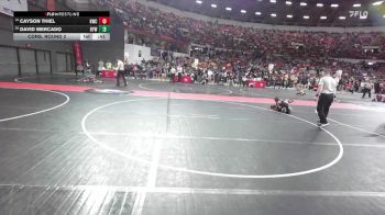 57 lbs Cons. Round 2 - Cayson Thiel, Kimberly Wrestling Club vs David Mercado, Badger Youth Wrestling