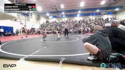 61 lbs Semifinal - Garrett Potts, Wagoner Takedown Club vs Kade Whitenack, Tiger Trained Wrestling
