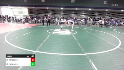 144 lbs Round Of 64 - Dallas Korponic, MI vs Hudson Hohman, PA