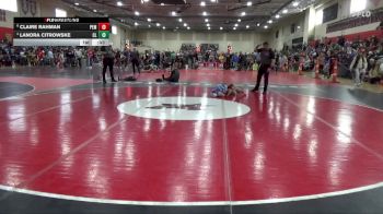 55 lbs Quarterfinal - Lanora Citrowske, Canby Lancers vs Claire Rahman, PEM