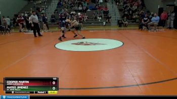 122 lbs Consolation Bracket - Mateo Jimenez, St. John Paul II vs Cooper Martin, James Clemens HS