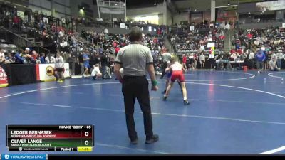 85 lbs Champ. Round 2 - Oliver Lange, Sebolt Wrestling Academy vs Ledger Bernasek, Nebraska Wrestling Academy