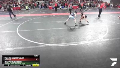 95 lbs Cons. Round 2 - Riley Holewinski, Bay Port Youth Wrestling Club vs Taylor Underwood, Marathon