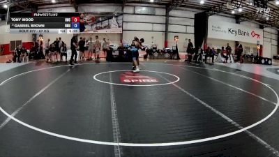 67 kg Cons. Round 5 - Tony Wood, Hilltopper Wrestling Club vs Gabriel Brown, NORTHERN MICHIGAN UNIVERSITY