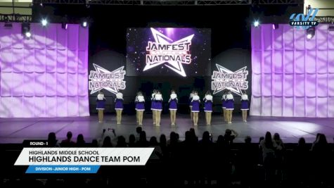 Highlands Middle School - Highlands Dance Team Pom [2024 Junior High - Pom 1] 2024 JAMfest Dance Super Nationals