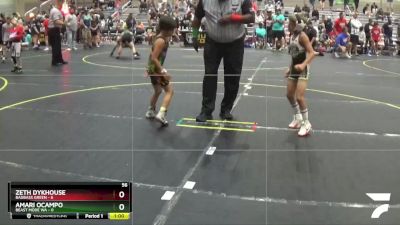 56 lbs Round 5 (6 Team) - Amari Ocampo, Beast Mode WA vs Zeth Dykhouse, BadBass Green