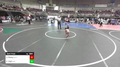 46 lbs Semifinal - Joseph Perez, Bearcave WC vs Evan Vigil, War