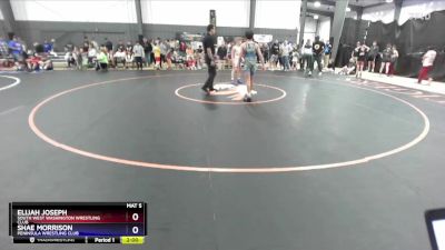 106-110 lbs Round 2 - Elijah Joseph, South West Washington Wrestling Club vs Shae Morrison, Peninsula Wrestling Club