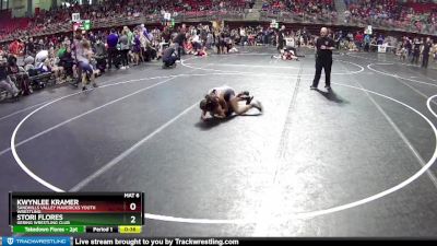 89 lbs Champ. Round 1 - Stori Flores, Gering Wrestling Club vs KwynLee Kramer, Sandhills Valley Mavericks Youth Wrestling