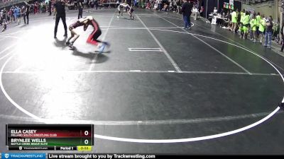 89 lbs Quarterfinal - Ella Casey, Millard South Wrestling Club vs Brynlee Wells, Battle Creek Brave Elite