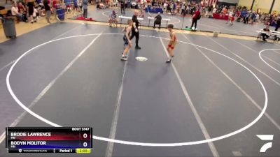 97 lbs Cons. Round 3 - Brodie Lawrence, MN vs Bodyn Molitor, MN