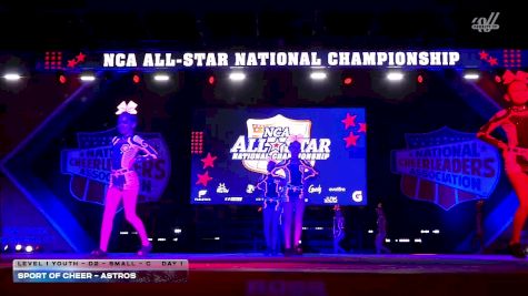 Sport of Cheer - Astros [2026 L1 Youth - D2 - Small - C Day 1] 2026 NCA All-Star National Championship