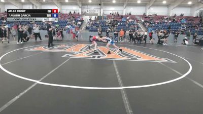 96 lbs Cons. Quarters - Atlas Trout, Sanderson Wrestling Academy vs Austin Garcia, Suples