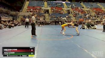 121 lbs Placement Matches - Greyson Lyons, 2-Lisbon vs Pitch Hager, 1-Velva