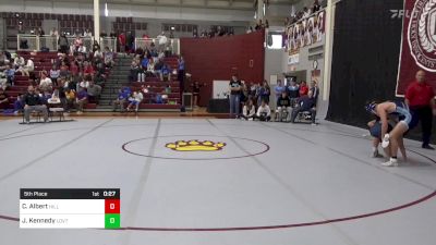 138 lbs 5th Place - Cole Albert, The Hill School vs Jake Kennedy, The Lovett School