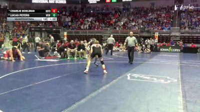 2A-113 lbs Quarterfinal - Lucas Peters, West Delaware, Manchester vs Charlie Boelman, North Polk