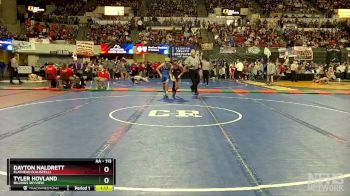 AA - 113 lbs Champ. Round 1 - Dayton Naldrett, Flathead (Kalispell) vs Tyler Hovland, Billings Skyview