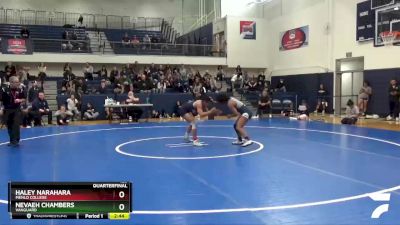 123 lbs Quarterfinal - Nevaeh Chambers, Vanguard vs Haley Narahara, Menlo College