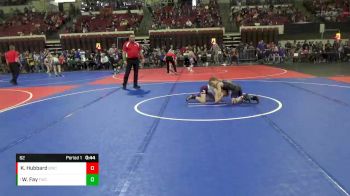 62 lbs Cons. Round 4 - William Fay, Forsyth Wrestling Club vs King Hubbard, Butte Wrestling Club