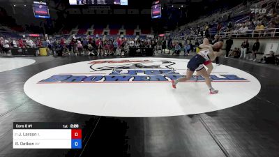 190 lbs Cons 8 #1 - Josephine Larson, IL vs Rebecca Oetken, WY