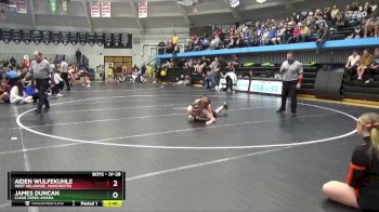 JV-28 lbs Round 2 - James Duncan, Clear Creek-Amana vs Aiden Wulfekuhle, West Delaware, Manchester