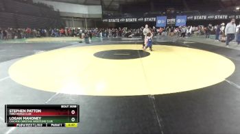 115 lbs Champ. Round 1 - Logan Mahoney, Cascade Christian Wrestling Club vs Stephen Patton, Toro World Club